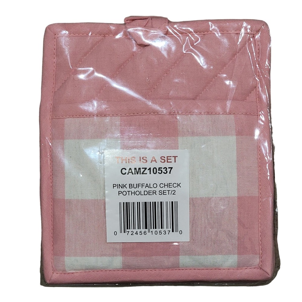Buffalo Check Kitchen Collection Classic Farmhouse Kitchen Potholder 2 Pack NWT - Picture 3 of 3